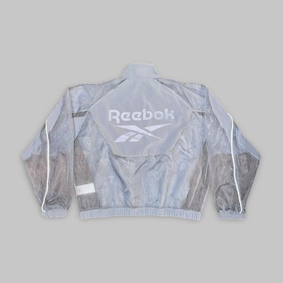 Reebok x Wonder Woman 1984 Transparent Silver Track Jacket – Women’s Size Small - Picture 2 of 6